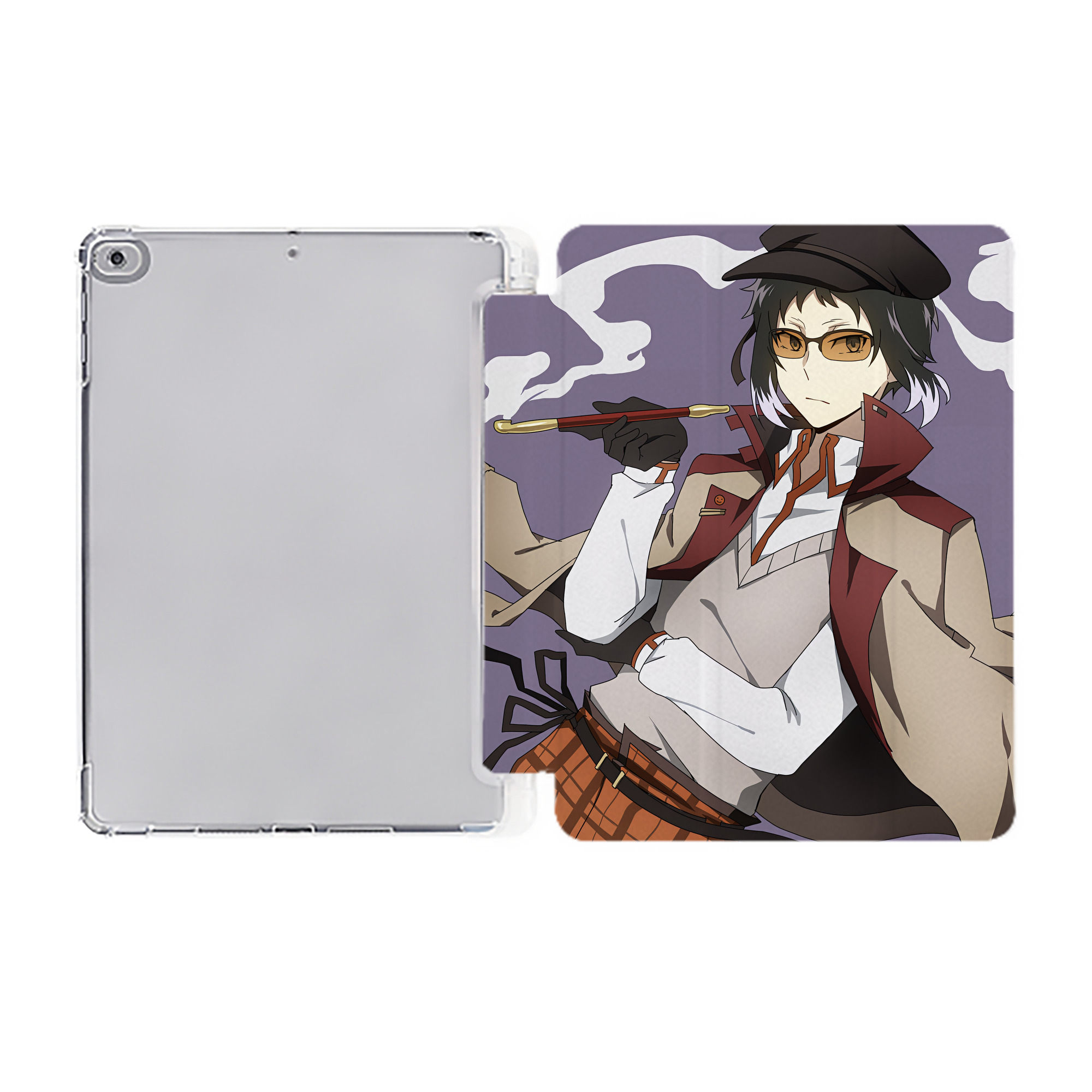 （画像用） 文豪ストレイドッグス Bungo Stray Dogs IPad ケース ペン収納付き 三つ折りスタンド PUレザー×シリコン 対応機種9.5/10.5/10.9インチ